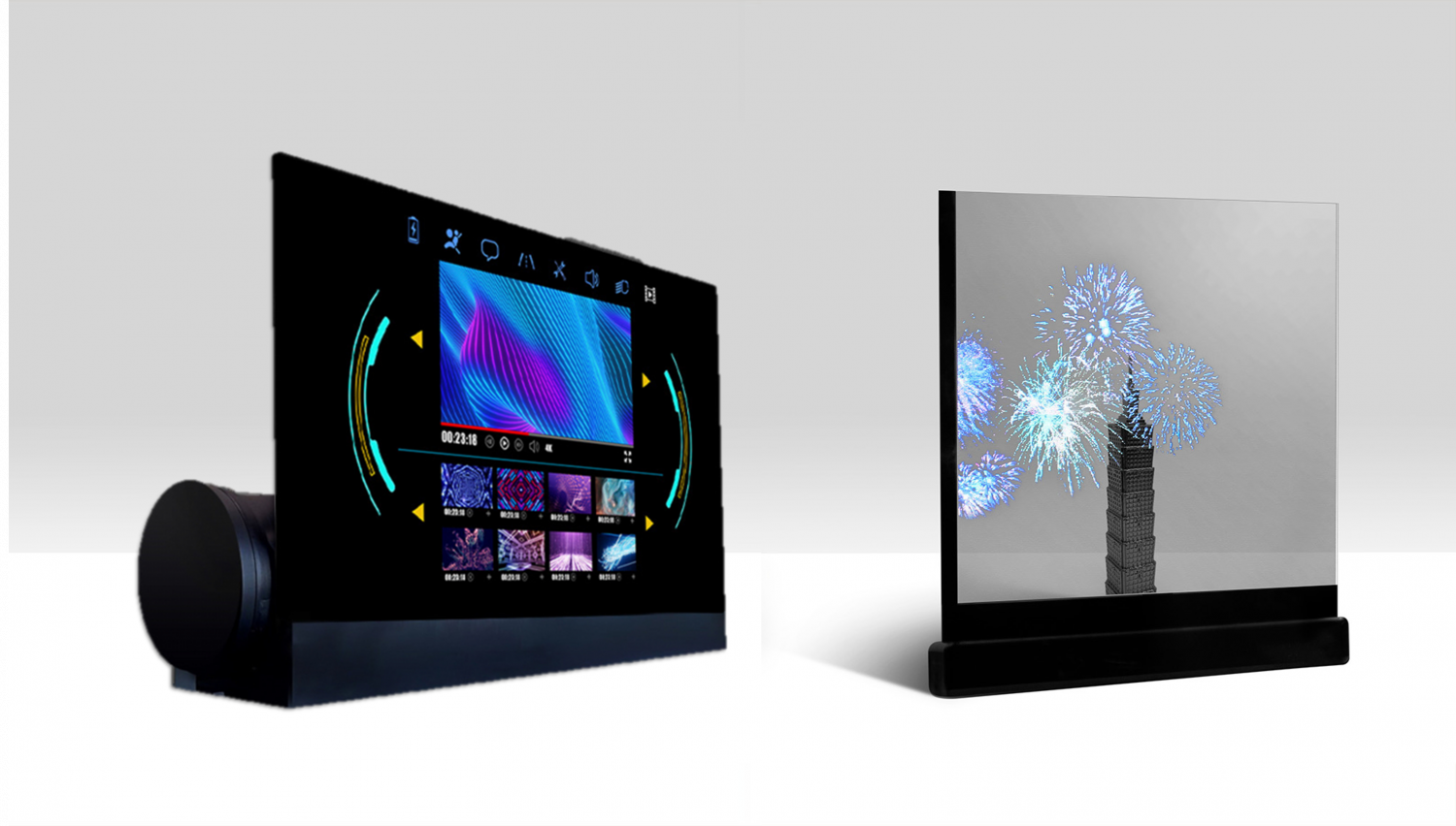 可捲式、折疊性、高透明